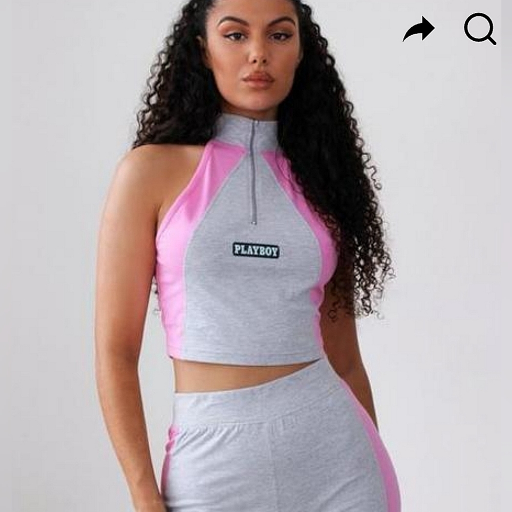 Playboy cropped top.
